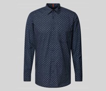 Regular Fit Freizeithemd mit Allover-Muster Modell 'Remiton'