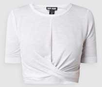 Cropped T-Shirt mit Knotendetail