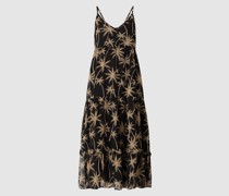 Kleid aus Chiffon mit Palmen-Prints Modell 'Siciliy'