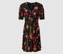 Knielanges Kleid mit floralem Allover-Print Modell 'SIENNO'