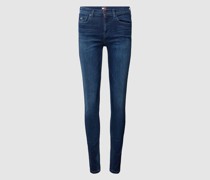 Skinny Fit Jeans mit Label-Stitching Modell 'NORA'
