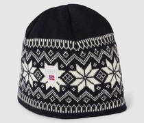 Beanie mit Allover-Muster Modell 'GARMISCH'