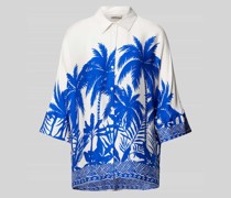 Bluse mit Motiv-Print Modell 'Tropical'