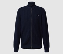 Strickjacke mit Zweiwege-Reißverschluss