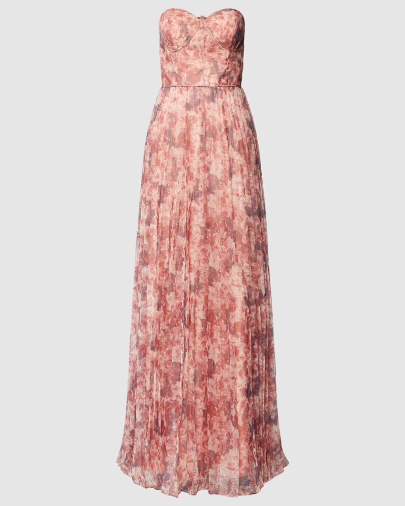 Unique Damen Abendkleid mit floralen Muster OE7098 Unique Damen Abendkleid mit floralen Muster OE7098