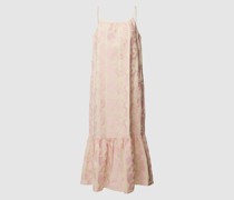 Knielanges Kleid mit Strukturmuster