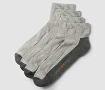 Socken mit Label-Print im 4er-Pack