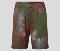 Sweatshorts im Batik-Look