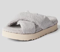 Pantoletten  mit Frottee-Besatz