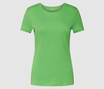 T-Shirt mit geripptem Rundhalsausschnitt