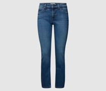 Jeans mit Label-Patch Modell 'Paris'