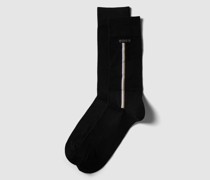 Socken mit Label-Print im 2er-Pack