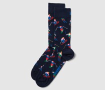 Socken mit Allover-Muster Modell 'Skiing'