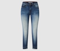 Cropped Skinny Fit Jeans mit Stretch-Anteil