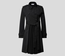 Trenchcoat mit Plisseefalten