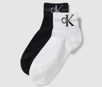 Socken mit Label-Print im 2er-Pack