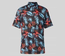 Slim Fit Freizeithemd mit Allover-Print Modell 'HAWAIIAN'