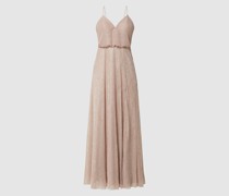 Abendkleid aus Chiffon mit Effektgarn