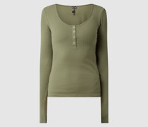 Serafino-Shirt mit Stretch-Anteil