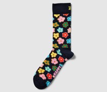 Socken mit Motiv-Print Modell 'Flower'