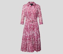 Hemdblusenkleid mit floralem Muster