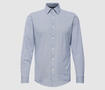 Slim Fit Business-Hemd mit Allover-Muster Modell 'Hank'
