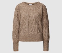 Strickpullover mit Zopfmuster Modell 'SOLANGE'