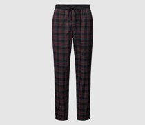 Pyjama-Hose mit Tartan-Karo und elastischem Bund