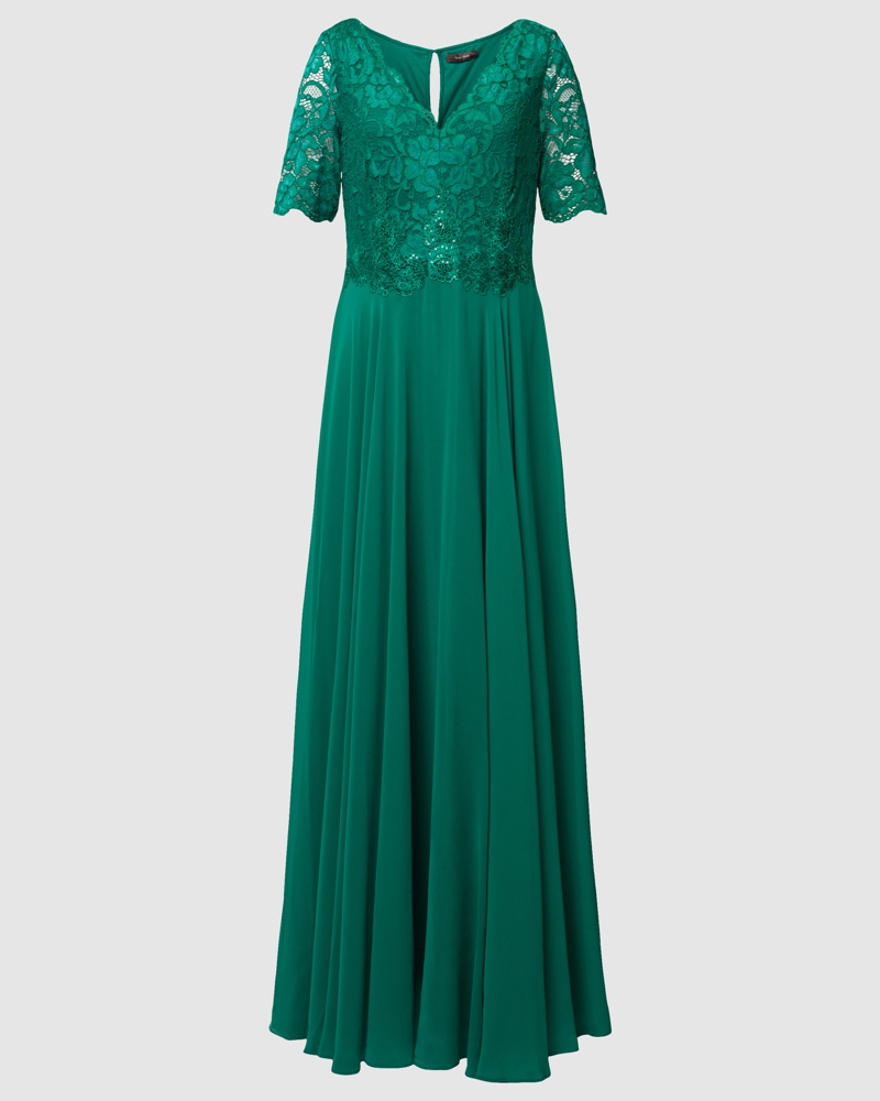 Vera Mont Damen Abendkleid mit Strukturmuster