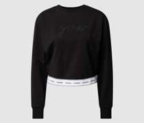 Sweatshirt mit elastischem Label-Bund Modell 'CARRIE'