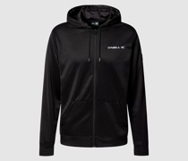 Sweatjacke mit Logo-Stitching Modell 'RUTILE'