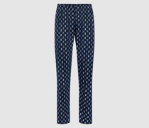 Pyjama-Hose mit Allover-Muster Modell 'BARBER'
