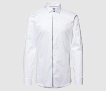 Super Slim Fit Business-Hemd mit Kentkragen