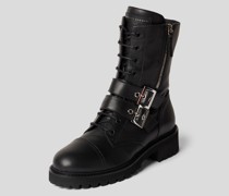 Bikerboots mit Label-Details