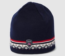Beanie mit Allover-Muster Modell 'MORITZ'