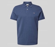 Regular Fit Poloshirt mit Label-Stitching Modell 'SHIELD'