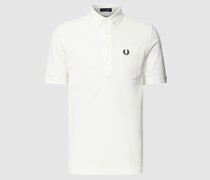 Poloshirt mit Label-Stitching Modell 'Button Down Collar Polo'