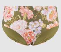 High Waist Bikini-Hose mit floralem Muster