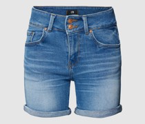 Slim Fit Jeansshorts mit Label-Patch Modell 'Becky'