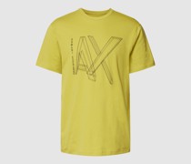 T-Shirt mit Label-Print