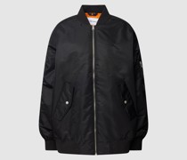 Oversized Bomberjacke mit Label-Stitching