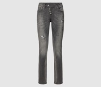 Slim Fit Jeans im Destroyed-Look Modell 'MALIBU'