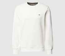 Regular Fit Sweatshirt mit Label-Stitching Modell 'SHIELD'