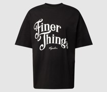 Oversized T-Shirt mit Label-Print