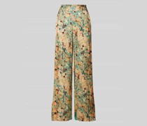 Wide Leg Stoffhose mit Allover-Print Modell 'Emly'