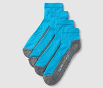 Socken mit Label-Print im 4er-Pack