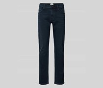 Slim Fit Jeans mit Label-Patch Modell 'OREGON'