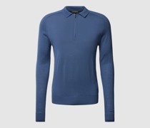 Pullover mit Polokragen aus Schurwolle
