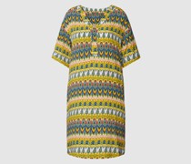 Knielanges Kleid mit Allover-Muster