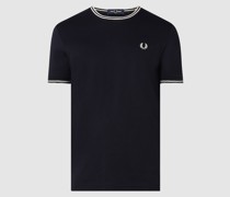 T-Shirt mit Logo-Stickerei